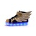 Unisex USB charging wing design high cut LED skate shoes for children